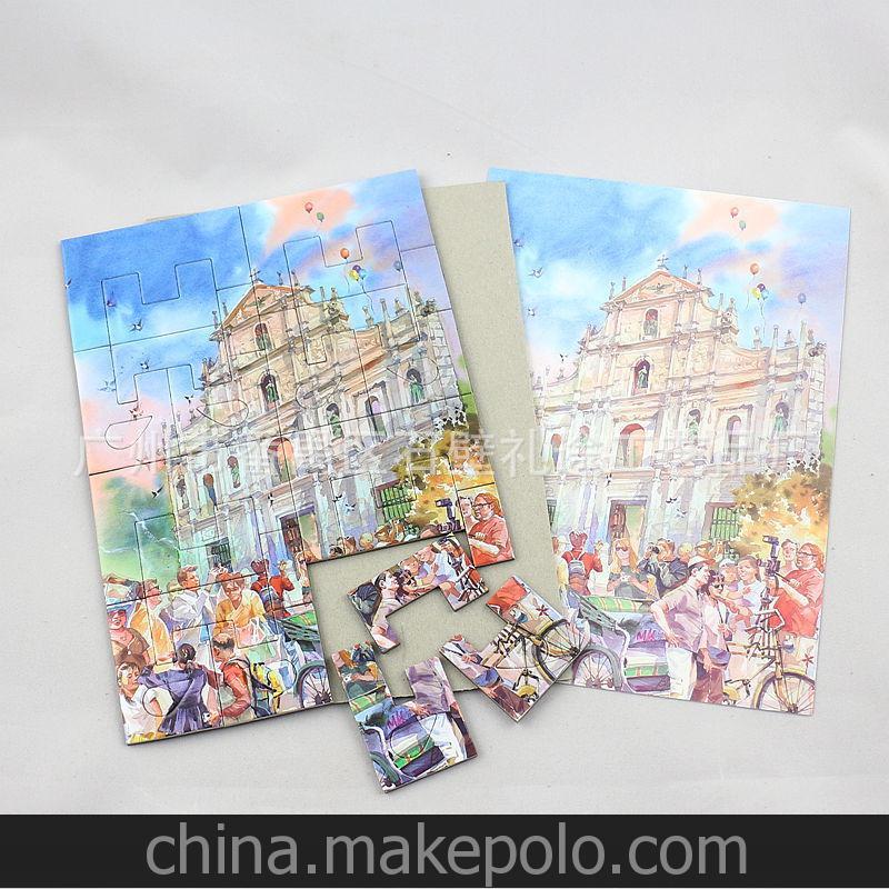 熱銷 卡通動漫磁性灰板紙拼圖 廣告促銷禮品灰板紙拼圖 紙拼圖