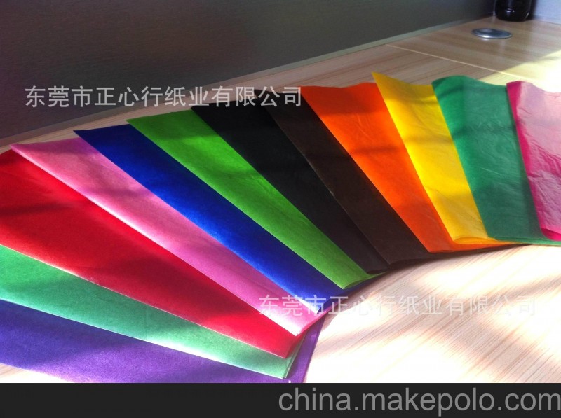 24g白色蠟光紙 現貨供應13種彩色格拉辛紙 75*100cm