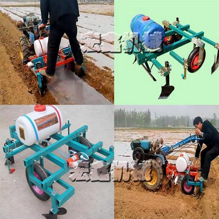 播種施肥覆膜機?  全自動覆膜機 多功能四輪帶動噴藥覆膜機