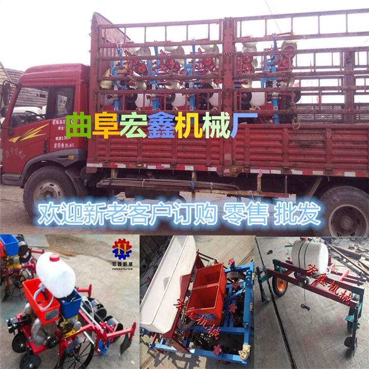 起壟打藥覆膜機 花生專用播種覆膜機藥材播種施肥覆膜機