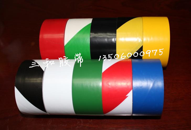 廠家直銷優質劃線/警示地板膠帶PVC 45MM*18M斑馬地板膠帶批發