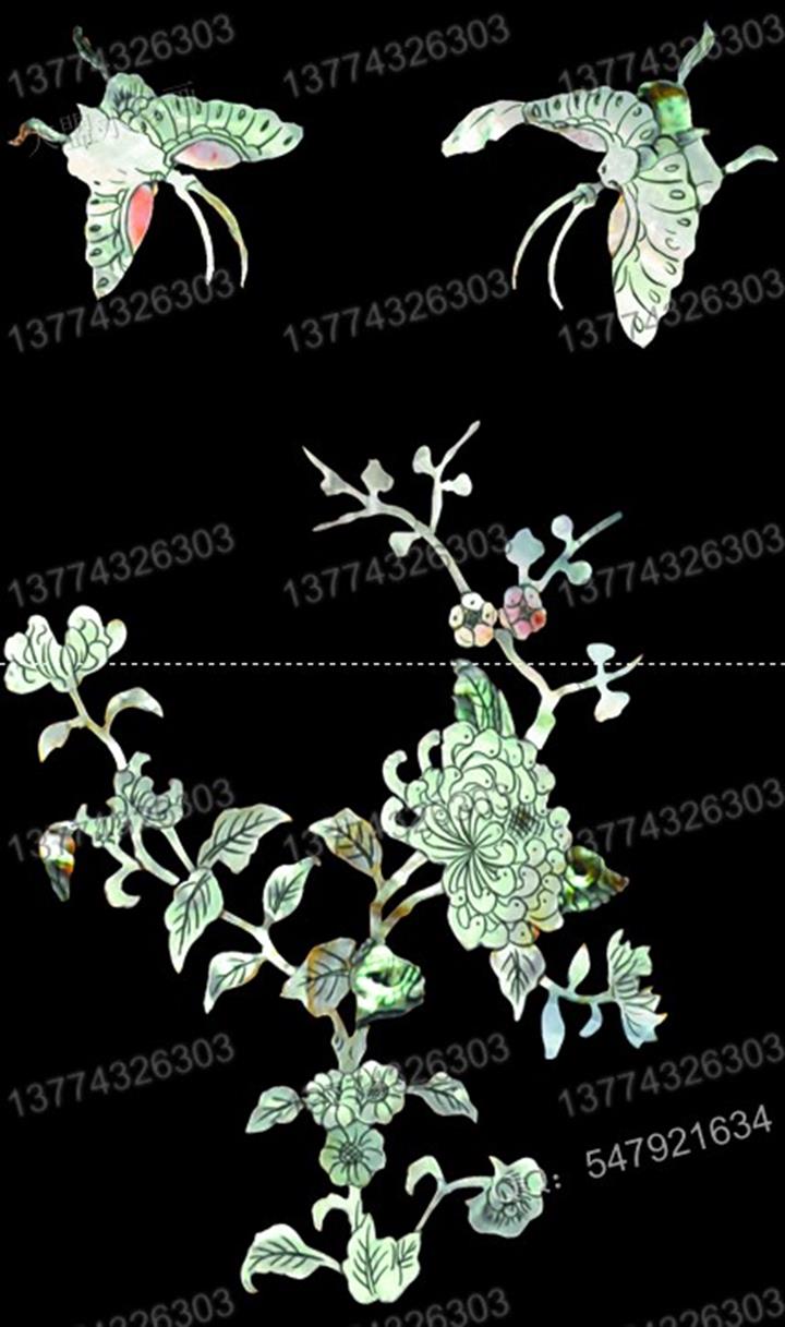 貝雕 402揚琴專用貝雕 水轉印貝雕貼花紙