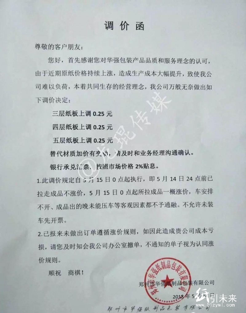 市場漲跌互現,華南紙板價格小幅下行,華中卻有多家紙板廠宣布漲價